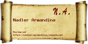 Nadler Armandina névjegykártya